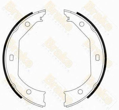 BRAKE ENGINEERING sh2549 -  Комплект тормозных колодок, стояночная тормозная система
